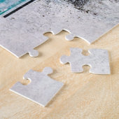 Mystic White Wolf in Frozen Galaxy ジグソーパズル (側面)