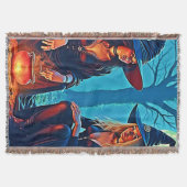 Mystic Witches Cauldron Spellbound スローブランケット (正面)