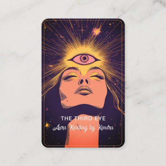 Mystic Woman Eye Dark Blue -Gold 名刺 (正面)