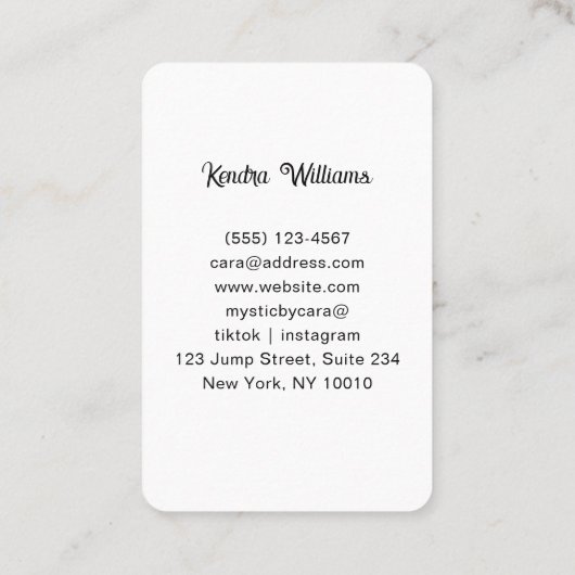 Mystic Woman Eye Dark Blue -Gold 名刺 (裏面)