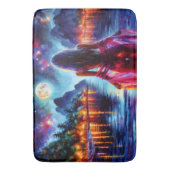 Mystic woman under full moon reflections art バスマット (正面縦)