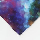 Mystic woman under full moon reflections art フリースブランケット (角)