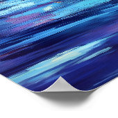 Mystic woman under full moon reflections art ポスター (角)