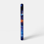 Mystic woman under full moon reflections art samsung galaxyケース (左側面)