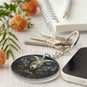 Mystical Aries Zodiac Artwork  キーホルダー (正面右)