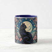 Mystical Black Cat Art Nouveau マグカップ (中央)