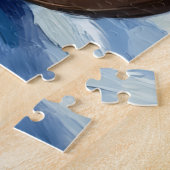 Mystical Black Cat Enchanted Winter Sled Christmas ジグソーパズル (側面)