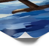 Mystical Black Cat Enchanted Winter Sled Christmas ポスター (コーナー)