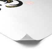 Mystical Black Gold Floral Mandala ポスター (角)