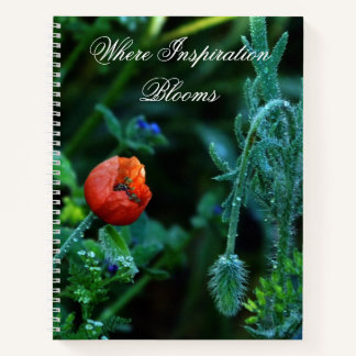 Mystical Botany Era Poppy and Dew Floral Notebook ノートブック