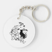 Mystical Cat and Moon キーホルダー (裏面)