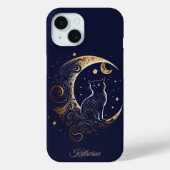 Mystical Cat Moon - Personalized Celestial Gift Case-Mate iPhoneケース (裏面)