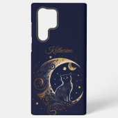 Mystical Cat Moon - Personalized Celestial Gift Samsung Galaxyケース (裏面)