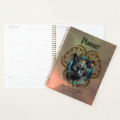 Mystical cat of Egypt, black as night プランナー手帳 (ディスプレー)