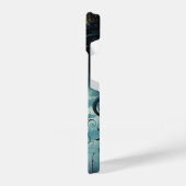 Mystical Cat Overlook: Enchanted Cityscape iPhoneケース (左側面)