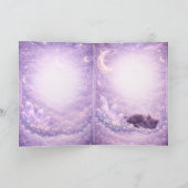 Mystical Celestial Cat Moon Galaxy Fantasy Magical カード (内部)