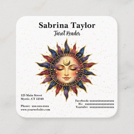 Mystical celestial design  スクエア名刺 (正面)