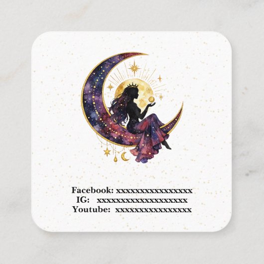 Mystical celestial design  スクエア名刺 (裏面)