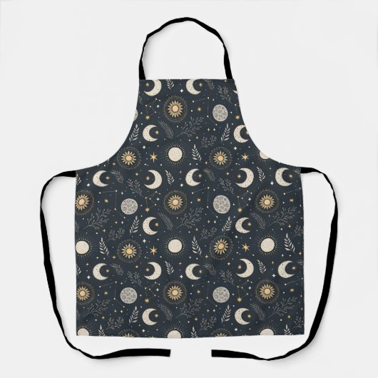 Mystical Celestial Moon Pattern エプロン (正面)