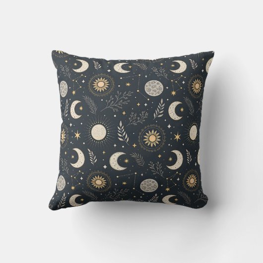 Mystical Celestial Moon Pattern クッション (裏面)