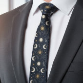 Mystical Celestial Moon Pattern ネクタイ