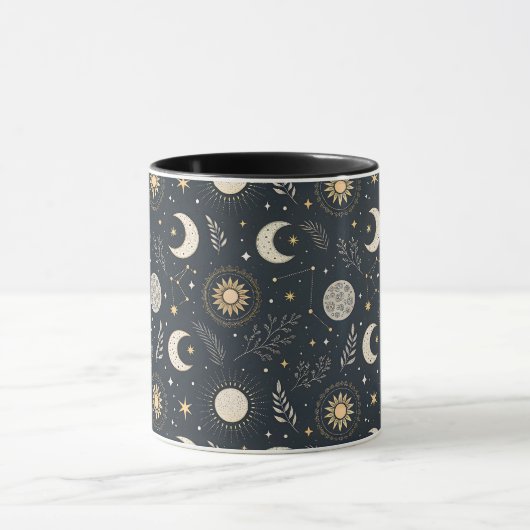 Mystical Celestial Moon Pattern マグカップ (中央)