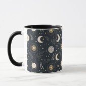 Mystical Celestial Moon Pattern マグカップ (左)