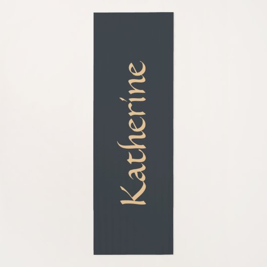 Mystical Celestial Moon Pattern Custom Name ヨガマット (裏面)