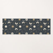Mystical Celestial Moon Pattern Custom Name ヨガマット (正面(横))