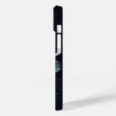 Mystical Celestial Moon Phases - Elegant Blue Gems Case-Mate iPhoneケース (裏面 / 左)