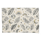 Mystical Celestial Moon Stars Pattern 枕カバー (正面)