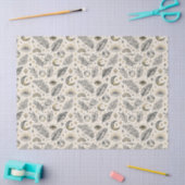 Mystical Celestial Moon Stars Pattern 薄葉紙 (クラフト)