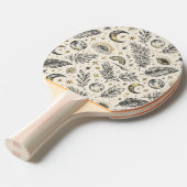 Mystical Celestial Moon Stars Pattern Custom Name 卓球ラケット (正面アングル)