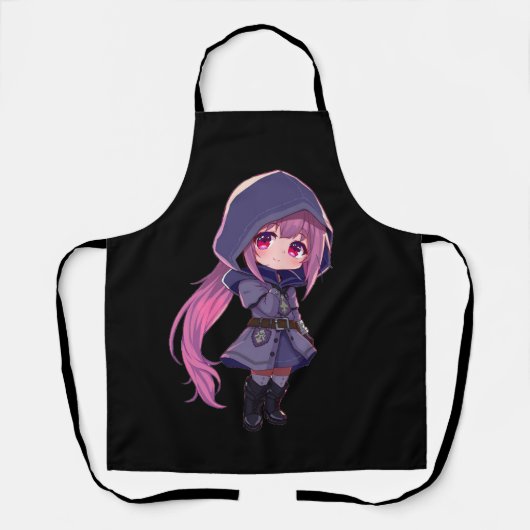 Mystical Chibi Apron – Cute Anime Style for Fantas エプロン (正面)