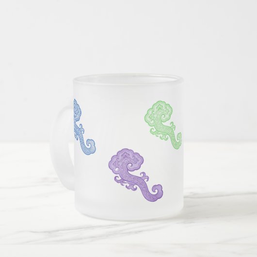 Mystical Cloud Creature Mug フロストグラスマグカップ (正面左)
