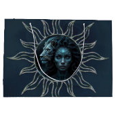 Mystical connection, mystical woman and the lion. ラージペーパーバッグ (裏面)