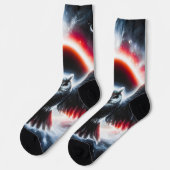 Mystical Cosmic Celestial Owl ソックス (左)