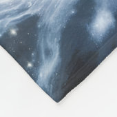 Mystical Cosmic Celestial Owl フリースブランケット (角)