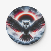 Mystical Cosmic Celestial Owl ペーパープレート (正面)