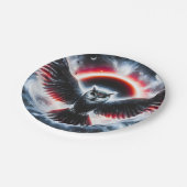 Mystical Cosmic Celestial Owl ペーパープレート (アングル)