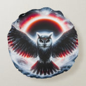 Mystical Cosmic Celestial Owl ラウンドクッション (裏面)