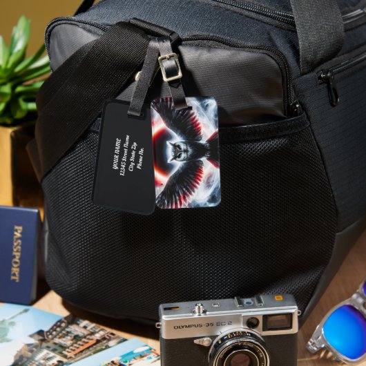 Mystical Cosmic Celestial Owl ラゲッジタグ (正面&裏面)