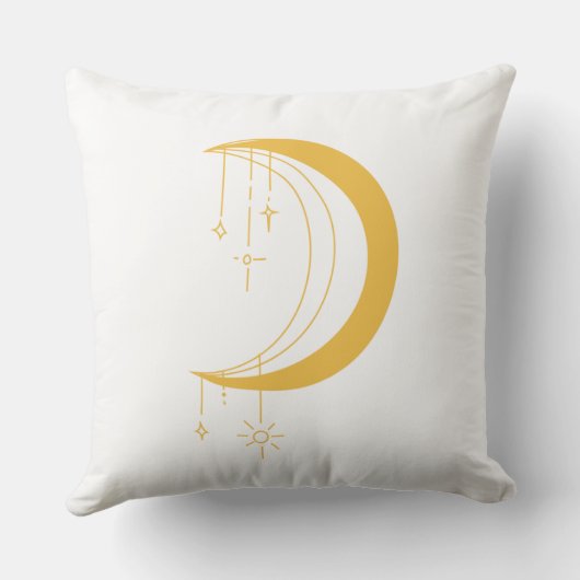 Mystical Crescent Moon Ramadan Pillow クッション (裏面)