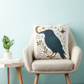 Mystical Crow Embroidered Look クッション (椅子)