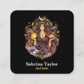 Mystical design on black スクエア名刺 (正面)
