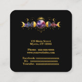 Mystical design on black スクエア名刺 (裏面)