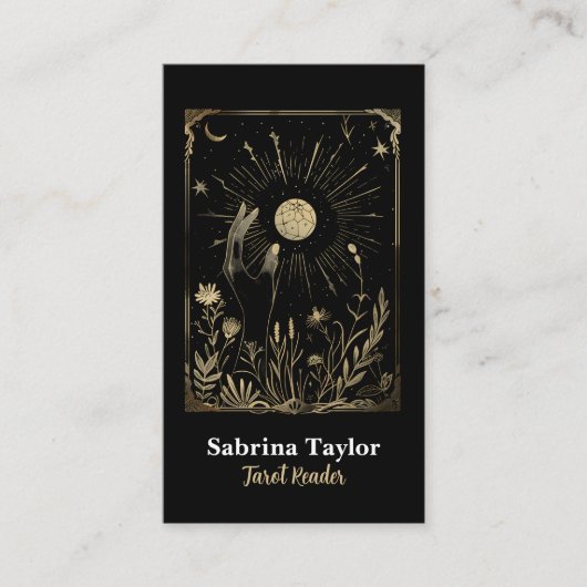 Mystical design on black 名刺 (正面)