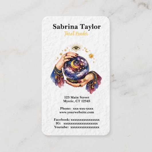 Mystical design with crystal ball 名刺 (正面)