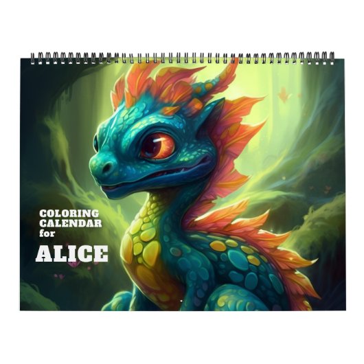 Mystical Dragon Coloring Calendar カレンダー (カバー)