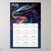 Mystical Dragon Fantasy Calendar 2026  ポスター (正面)